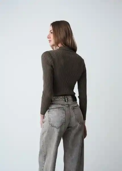 Tejido Mujer Verde Cocodrilo Oscuro Talla M Naf Naf