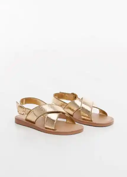 Sandalias Eris Oro Talla 28 Niñas Mango