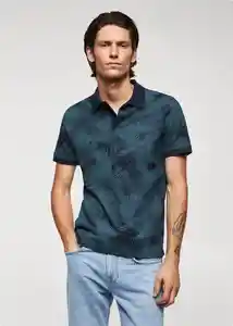 Camiseta Polo Leafp-H Navy Talla S Hombre Mango