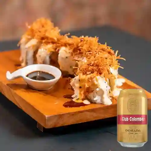 Combo Dinamita Roll + Club col. Dorada Lta 330ml
