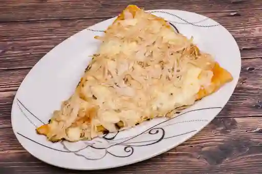 Porción pizza pollo con champiñón