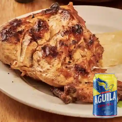 Combo 1/4 Pollo Pechuga + Aguila Orig Lta 330ml