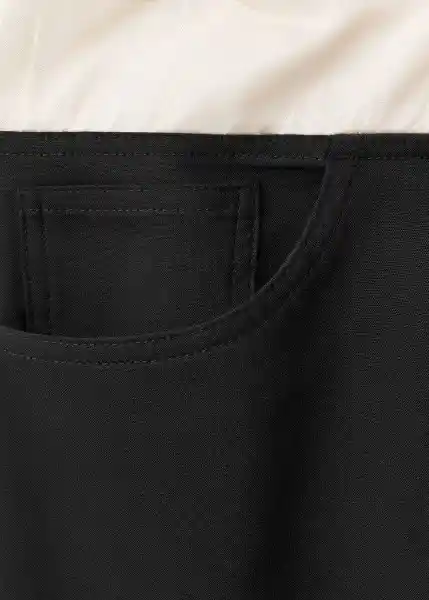 Pantalón Rubi Negro Talla S Mujer Mango