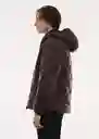 Abrigo Anorak Hyper Burdeos Talla XL Hombre Mango