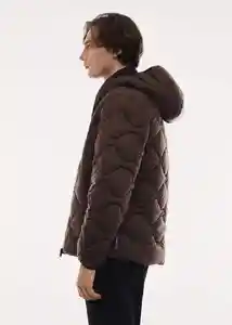 Abrigo Anorak Hyper Burdeos Talla XL Hombre Mango