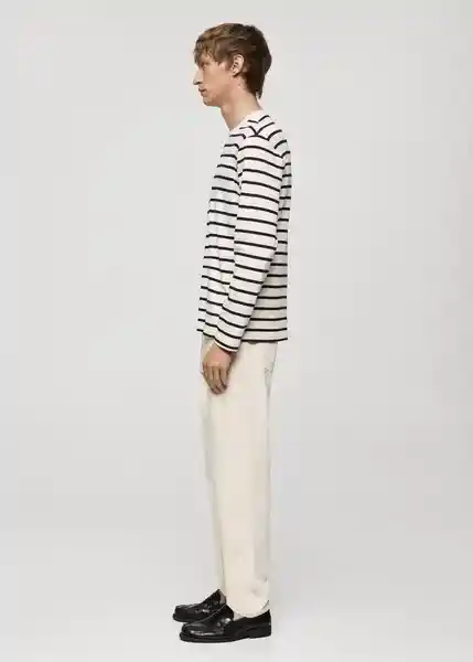 Camiseta Marinier Crudo Talla M Hombre Mango