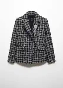 Blazer Americana Dalia Gris Talla S Mujer Mango