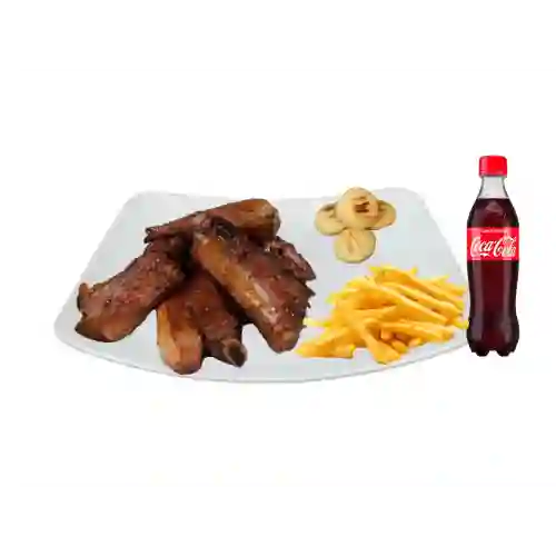 Combo Costilla de Cerdo + Papa + Coca-Cola 400 ml