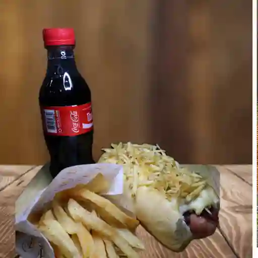 Combo perro sencillo + papas + gaseosa