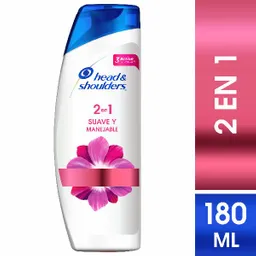 Head & Shoulders Suave y Manejable Shampoo 2 en 1 180 mL