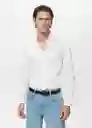 Camisa Bilbao Blanco Talla M Hombre Mango