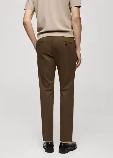 Pantalón Prato Marrón Talla 38 Hombre Mango