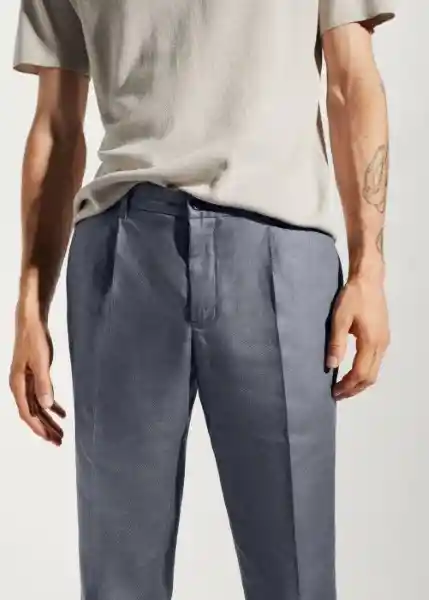 Pantalón Gisbert Ceniza Talla 40 Hombre Mango