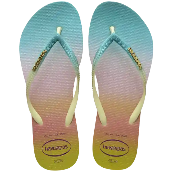 Sandalias Slim Gradient Verde Lima Talla 42 4146908 Havaianas