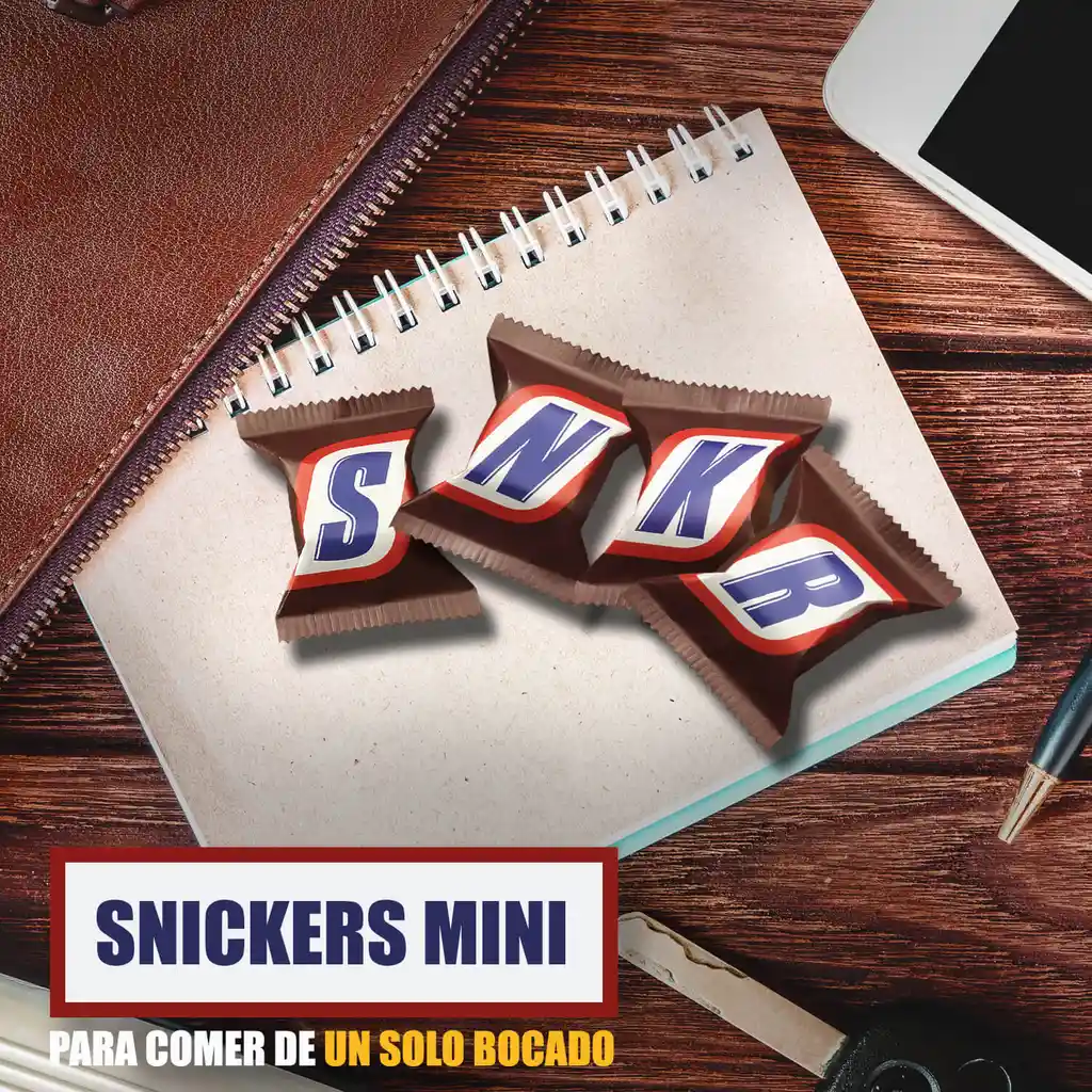 Snickers mini chocotales con maní 127.4 g
