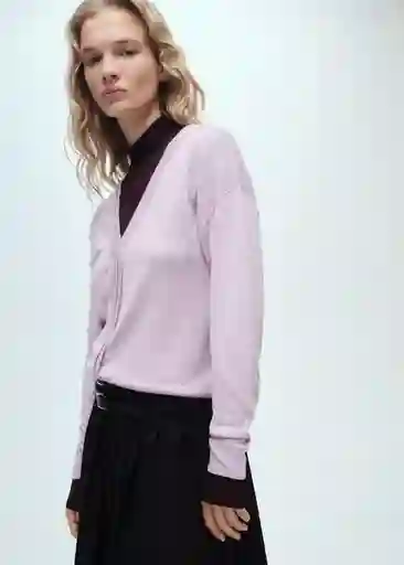 Chaqueta Cárdigan Lucca Malva Talla S Mujer Mango