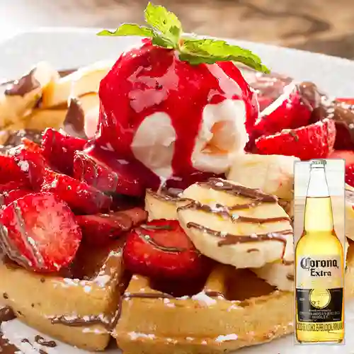 Combo Waffle Avellana + Corona 330 ml