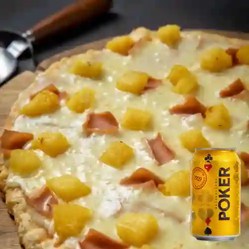 Combo Pizza Hawaiana + Poker 355 ml