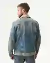 Chaqueta Trucket Azul Cristalino Claro T S Masculino Chevignon