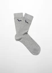 Calcetines Dog Gris Claro Vigoré Talla 42 Hombre Mango