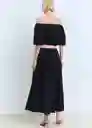 Falda Kimolos Negro Talla XS Mujer Mango
