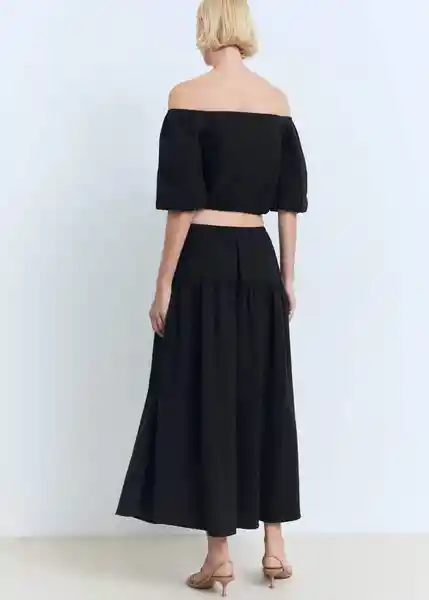 Falda Kimolos Negro Talla XS Mujer Mango