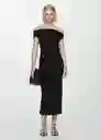 Vestido Twisted Negro Talla XS Mujer Mango