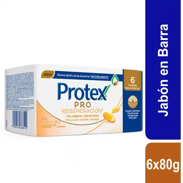 Protex Jabón Antibacterial Pro Regeneracion 80 g