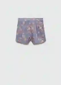 Short Carmen Azul Talla 12 Niñas Mango