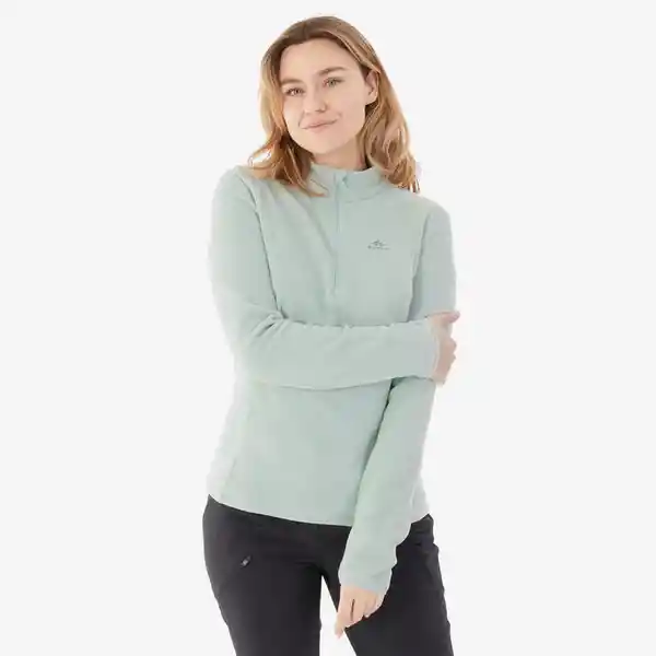 Quechua Buzo Polar Térmico Cierre Medio Mujer Turqueza Talla XXL