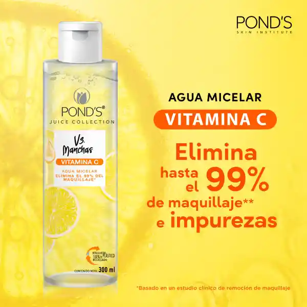 Ponds Agua Micelar Vitamina C vs Manchas 300 mL