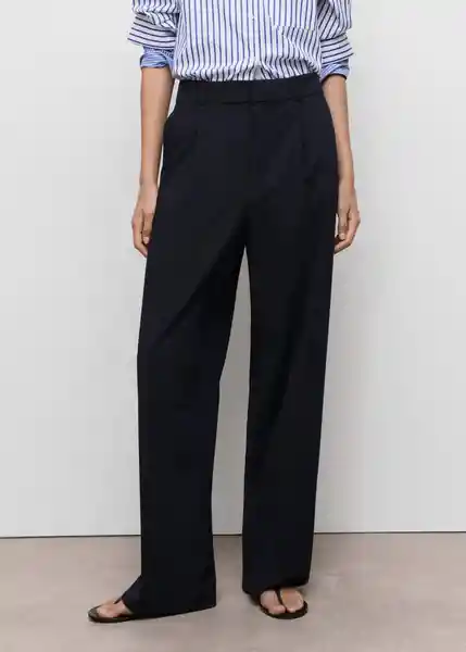 Pantalón Clare1 Navy Talla 36 Mujer Mango