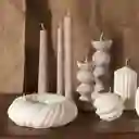 Set Velas Acanalada Beige 27 cm Ambiente Gourmet