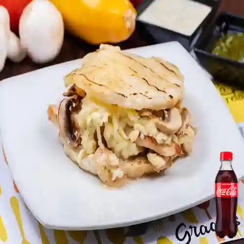 Combo Arepa de Champiñón +Cocacola Orig 400ml