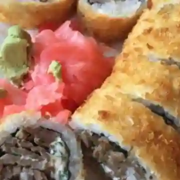 Maki Atun Ponsu Tempura + Jengibre +Wasa