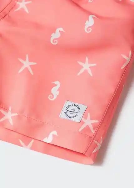 Short Bañador Amalfib Salmón Talla 53 Niños Mango