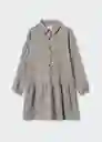 Vestido Mancha Gris Talla 14 Niñas Mango