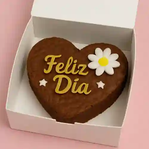 Brownies Corazón Feliz Dia