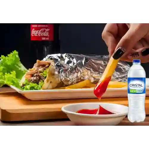 Combo Shawarma Mediano + Cristal Sin Gas 500 ml