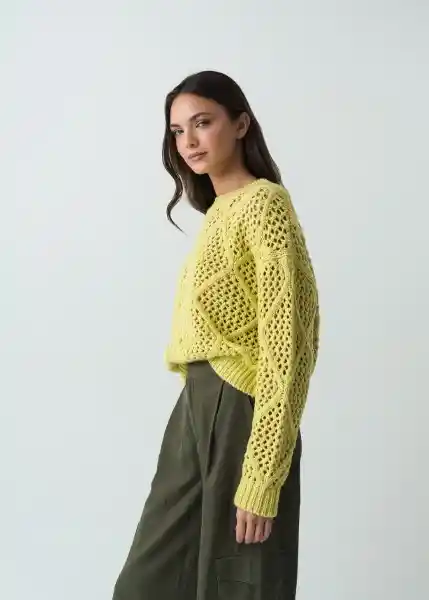 Saco Tejido Mujer Verde Tilo Medio Talla L 482G082 Naf Naf