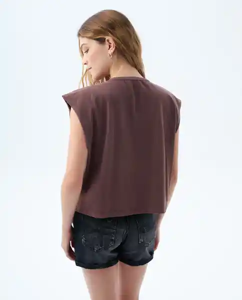 Camiseta Mujer Café Talla M 609f008 Americanino