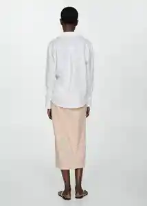 Camisa Samara Blanco Talla L Mujer Mango