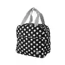 Lonchera Puntos Serie Minso Negro y Blanco Miniso