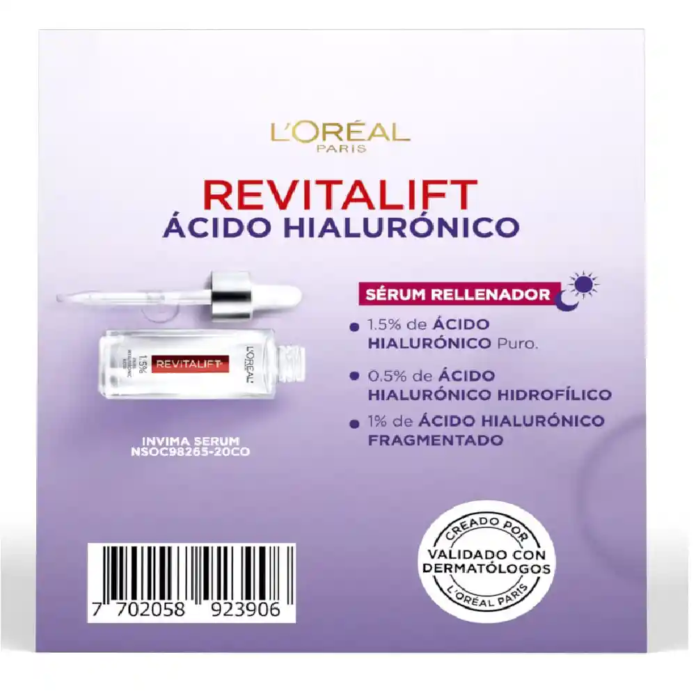 L'oréal Paris Crema Revitalift Dia + Serum de Acido Hialuronico
