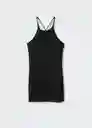 Vestido Spria Negro Talla S Mujer Mango