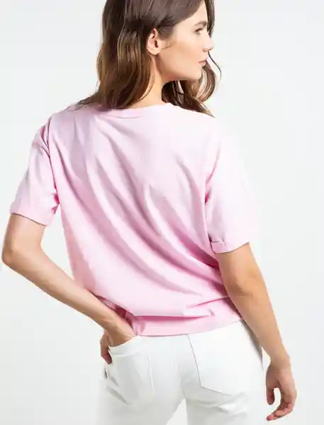 Camiseta Mujer Rosa Confite Medio Talla S 409E005 Naf Naf