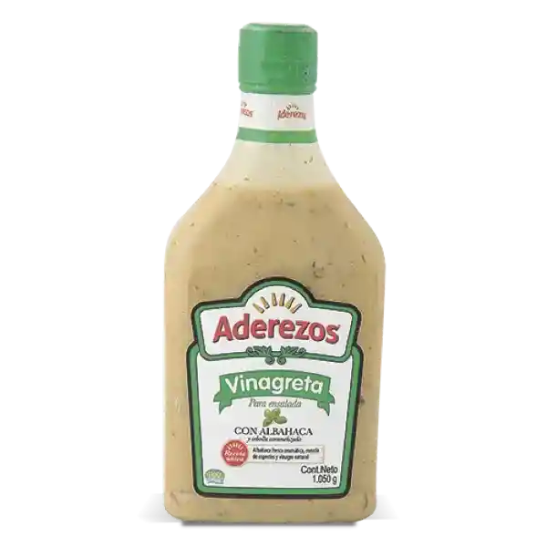 Aderezos Vinagreta Albahaca Cebolla Pet