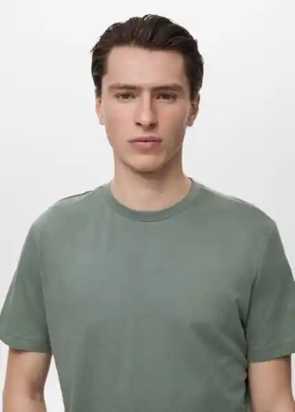 Camiseta Cherlo Khaki Talla L Hombre Mango