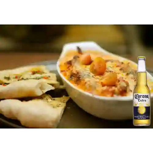 Combo Lasaña Mixta + Corona Extra 355 ml