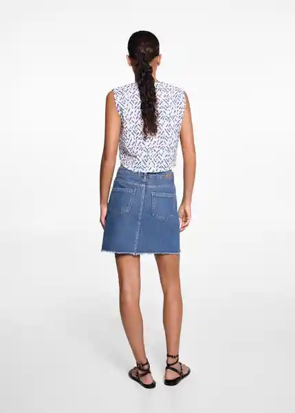 Falda Row Tejano Medio Talla 20 Niñas Mango
